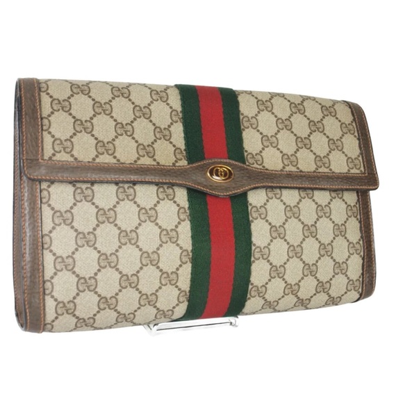 🔴SOLD🔴Gucci Ophidia Sherry Line Supreme GG Monogram Clutch Bag - Picture 4 of 13